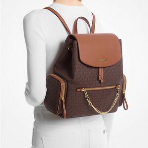 Michael Kors Large Long Chain Backpack in Brown